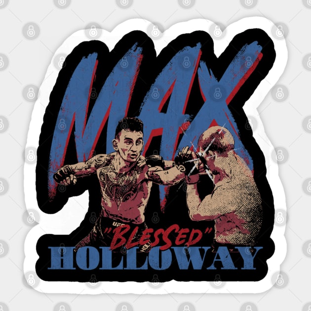 Max Holloway Strike Sticker by artbygonzalez